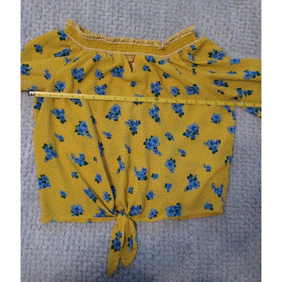 No boundaries off the shoulder Floral top large Boho Cottage Core Feminine - Picture 6 of 9